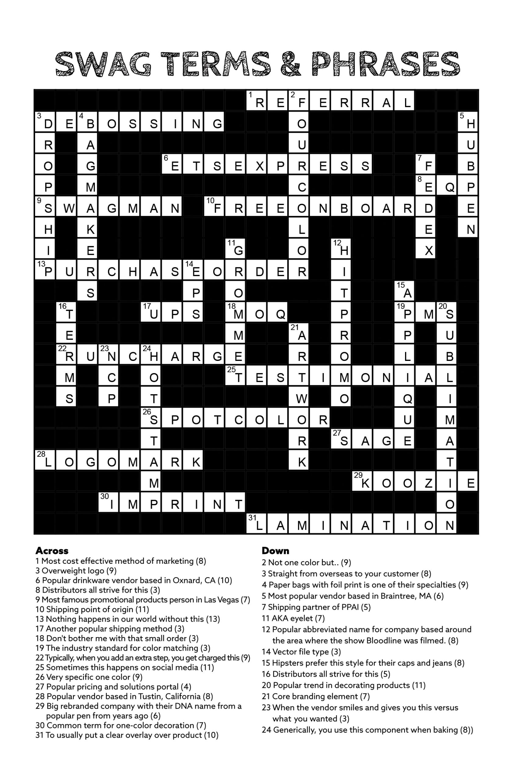 2024 PPAI Expo Crossword Puzzle